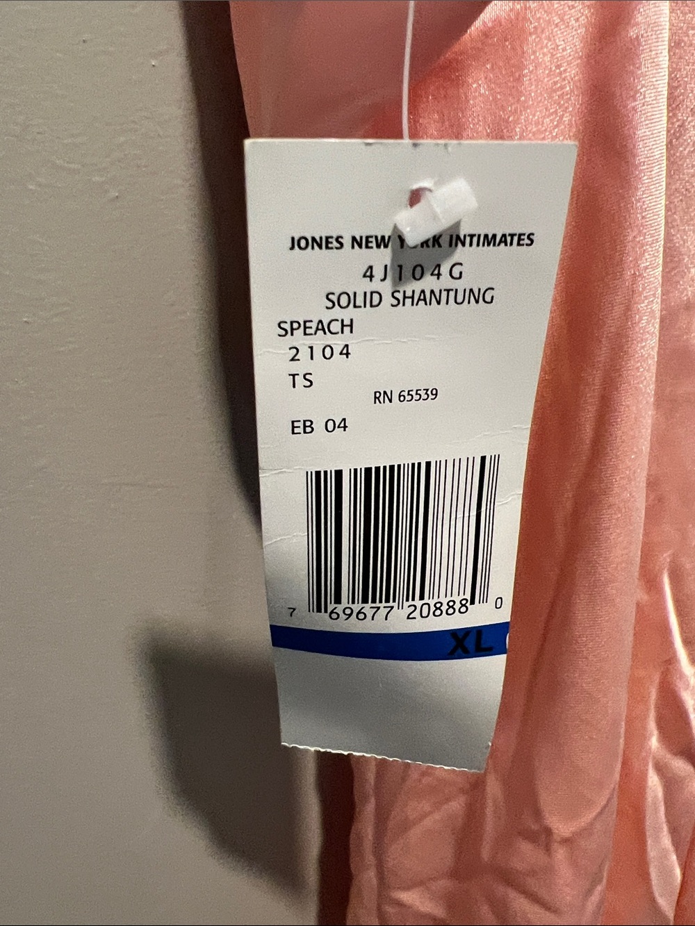 Jones New York Peach Satin V-Neck Midi Dress with Lavender Floral Embroidery - Picture 8 of 12